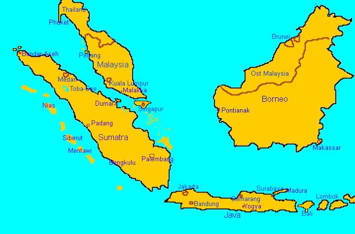 Indonesienkarte